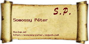 Somossy Péter névjegykártya